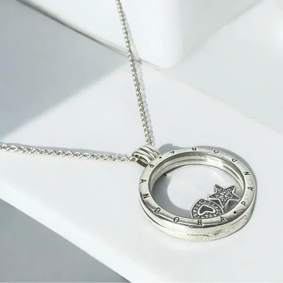 Retired Pandora Petite Memories Large Floating Locket & 2 Petite Charms - Picture 14 of 16